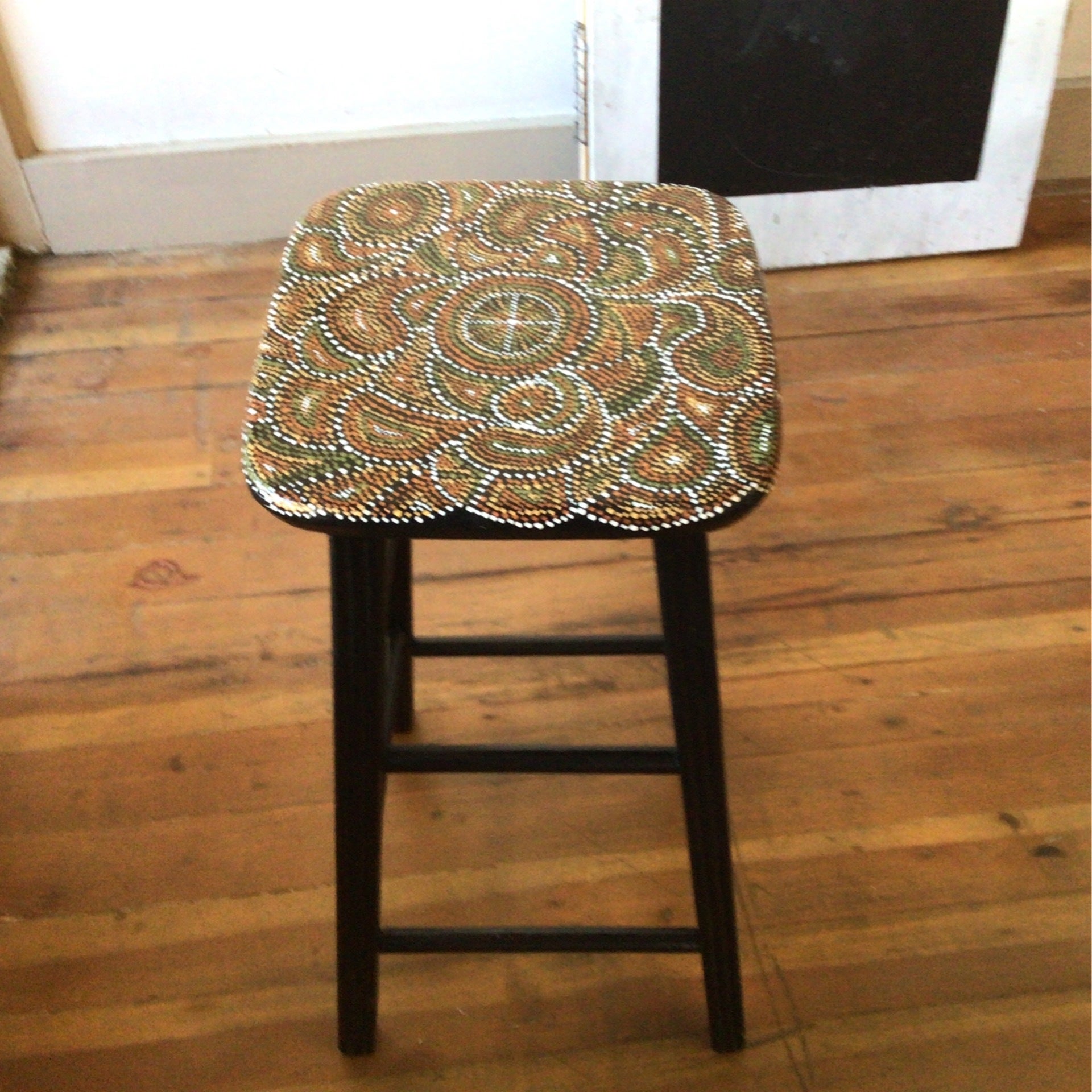 Hand painted bar cheap stools